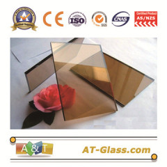 4mm 6mm 10mm Bronze float glass color glass used for building Curtain wall