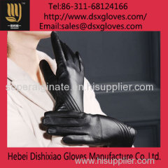 Women Leather Warm Gloves