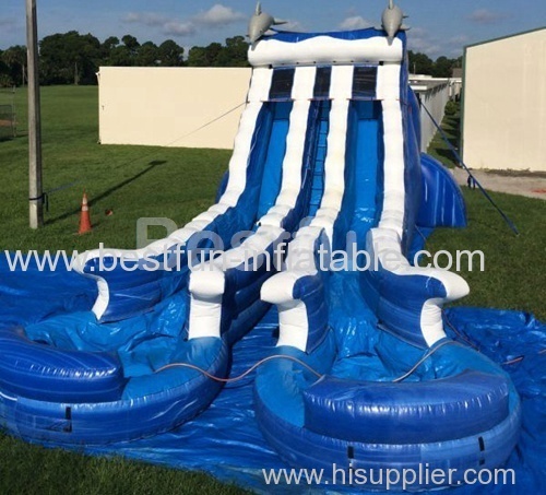 Inflatable Waterslide 2 Pools and 2 Lanes