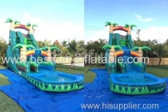 Inflatable Waterslide Green Tropical