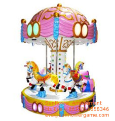 China Amusement Park Rides Manufacturer Luxury 6player Horse Carousel For Sale