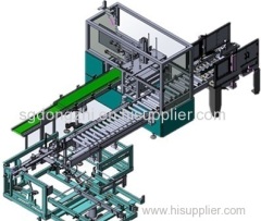 Automatic horizontal casepacker with tape or glue