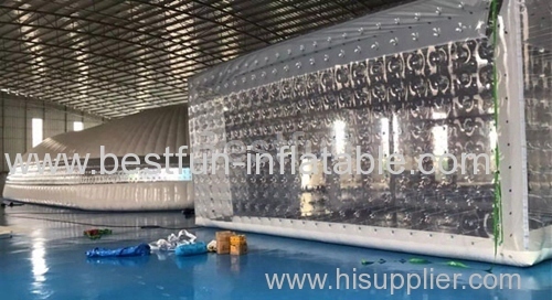Giant air sealed clear inflatable tent for event