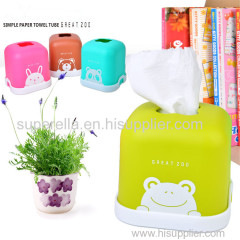 Tissue box Cotton cartoon Tissue Holder Cover plastic Removable Home Decoration Accessories