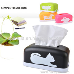 rectangular Plastic facial tissue napkin box toilet paper dispenser case holder home office decoration