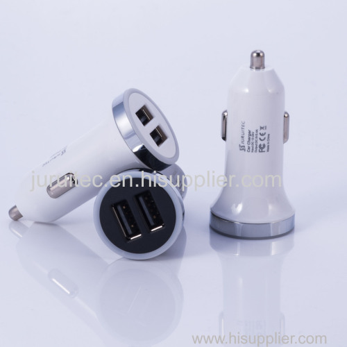 Mini Dual USB Ports Car Charger for iPhone or Samsung etc