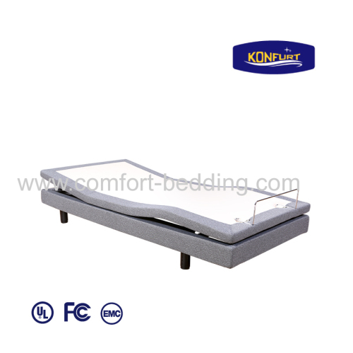 Electric adjustable massage split king size bed with bed skirt usb charging head&foot control with wirless remote