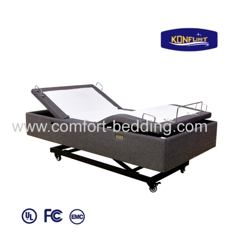 Unique Design Hi-Lo function Head & Foot up Down Electric Adjustable Bed with massage function led lighting