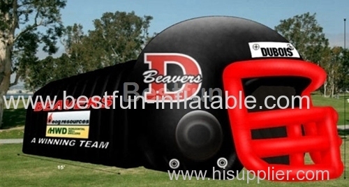 adults commercial inflatable football helmet tunnel