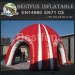Red inflatable tent for car