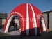 Red inflatable tent for car