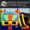 5 in 1 bounce house blue base colorful castle