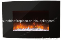 35" Wall mounted electric fireplace with crystal