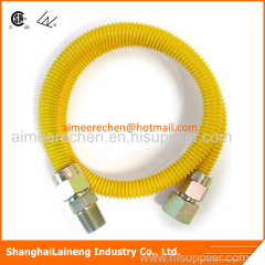 yellow coated gas hose