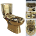 Modren gold plating two piece toilet bowl