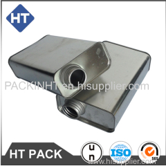 engine oil square tin can with plastic cap