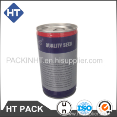 round engine oil tin can with easy open lid