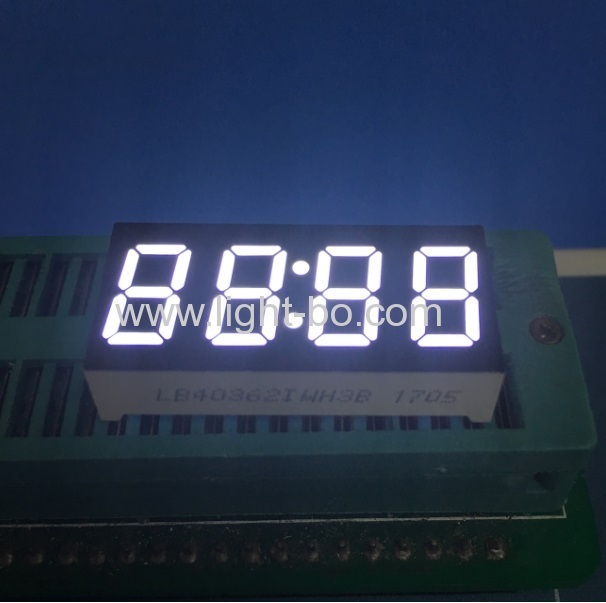 Ultra weiße 4-stellige 0,36 "gemeinsame anode 7 segment led clock display für stb / oven timer