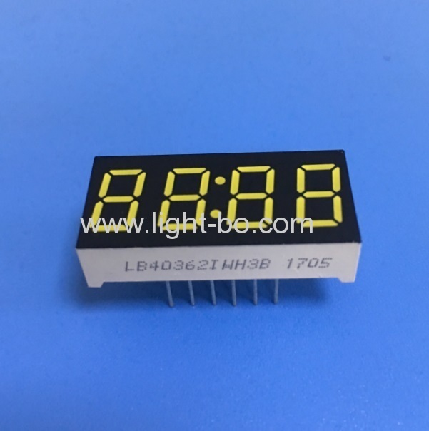 Ultra weiße 4-stellige 0,36 "gemeinsame anode 7 segment led clock display für stb / oven timer