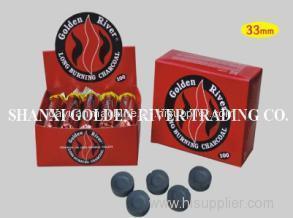 Golden River 33mm round charcoal tablets for shisha and hookah