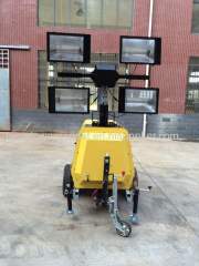 Hydraulic mast telescopic pole metal halide light tower mobile manufacture