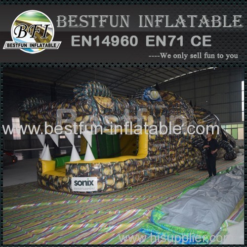 Inflatable crocodile adventure obstacle course