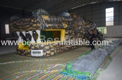 Inflatable crocodile adventure obstacle course