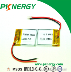 Lithium Polymer Batteries 3.7V 110mAh 302323 AA Lipo Rechargeable Battery for Bluetooth