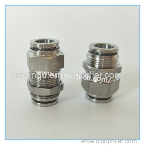 Stainless Steel Push-in Bulkhead Pneumatic Fittings