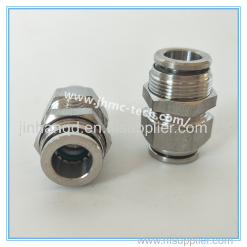 Stainless Steel Push-in Bulkhead Pneumatic Fittings