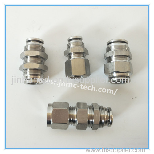 Stainless Steel Push-in Bulkhead Pneumatic Fittings