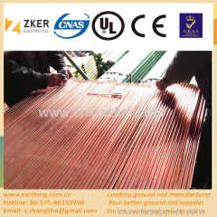 copper clad threaded grounding rod