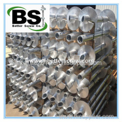 round shaft helical pile