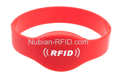 NS01 Oval head RFID silicone wristband