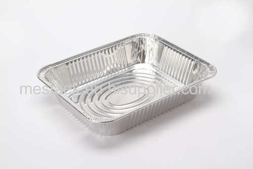 Aluminium foil container back tray disposable food container half size tray