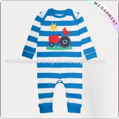 Bubbly Stripe Tractor Romper