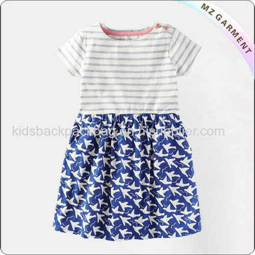 Kids Bird & Stripe Dress