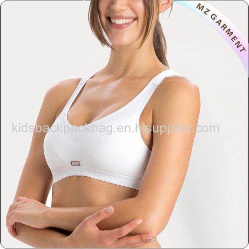 White Padded Exercise Bra