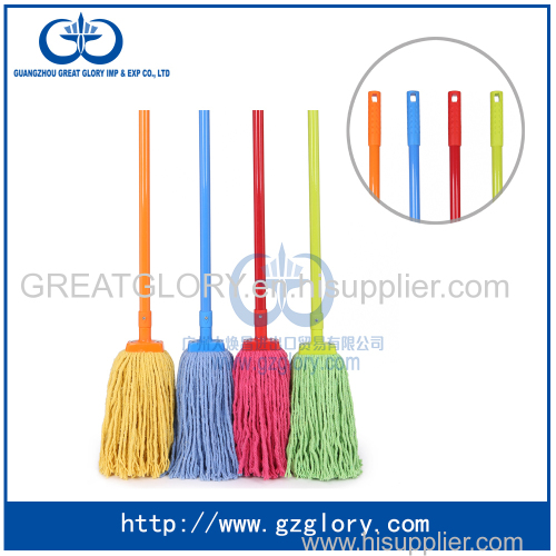 Colorful cotton mop with paint iron handle made from China for wholesale