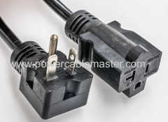 America Canada UL cUL approval US AC power cord 5A/125V NEMA 5-15P 3 pin plug with Fuse