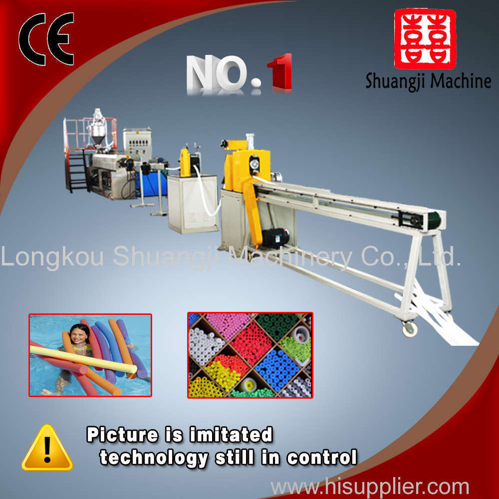 Testing of foam tube machine