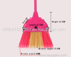 Anti-collision plastic broom double colors with paint iron handle