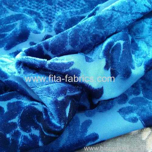 100% Polyester Burn out Velvet Fabric