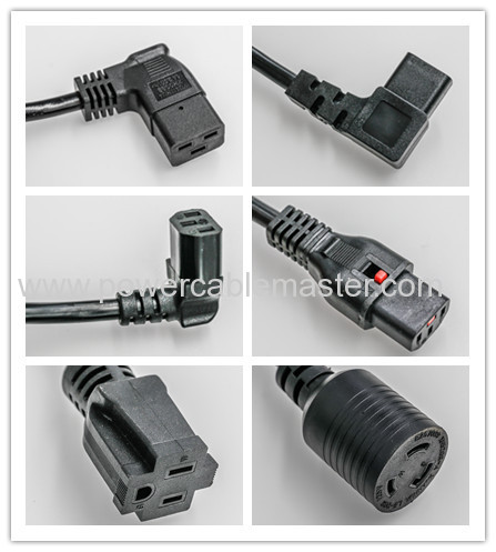 IEC C19 to C20 VDE power extension cord