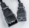 UL VDE approval IEC-C19 TO IEC -C20 SJT BLACK1.8M IEC 320 C19 to C20 AC Power Cord Cable
