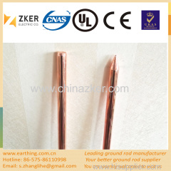 copper clad especially sharp earth rod