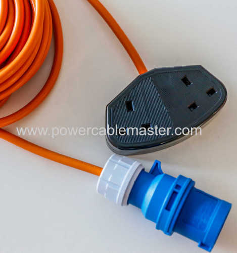 industrial power extension cord with led light
