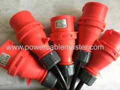 16A 380V 3P+N+E male and female industrial plug and socket