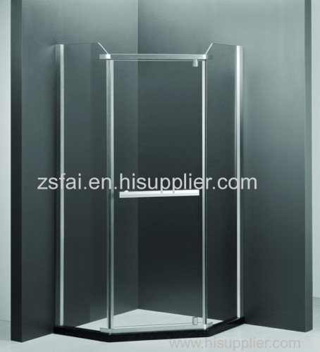 Classical simple diamond pivot shower enclosure