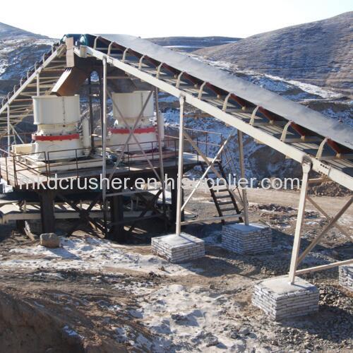 Stationary Canvas Belt Conveyor for Rock Crushing Plant